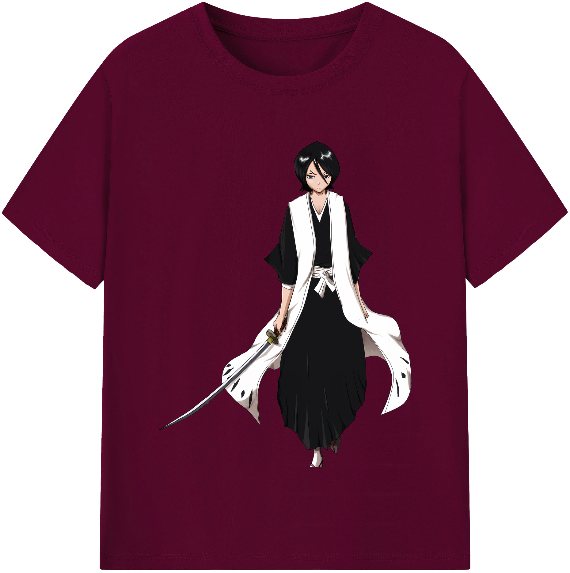 （画像用） ブリーチ 朽木ルキア BLEACH Kuchiki Rukia レディースカジュアルプリントTシャツ（綿100％）